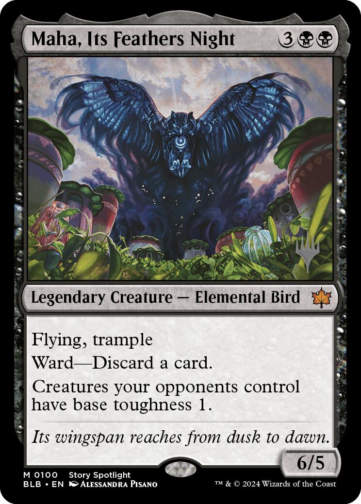 Maha, Its Feathers Night (Promo Pack) [Bloomburrow Promos] MTG Single Magic: The Gathering | Red Claw Gaming