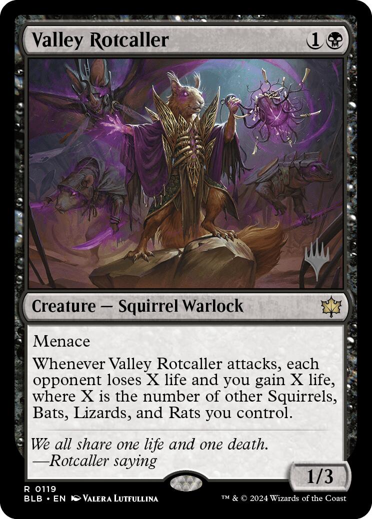 Valley Rotcaller (Promo Pack) [Bloomburrow Promos] MTG Single Magic: The Gathering | Red Claw Gaming
