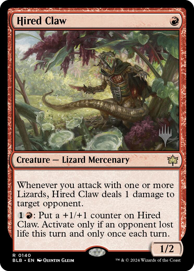 Hired Claw (Promo Pack) [Bloomburrow Promos] MTG Single Magic: The Gathering | Red Claw Gaming