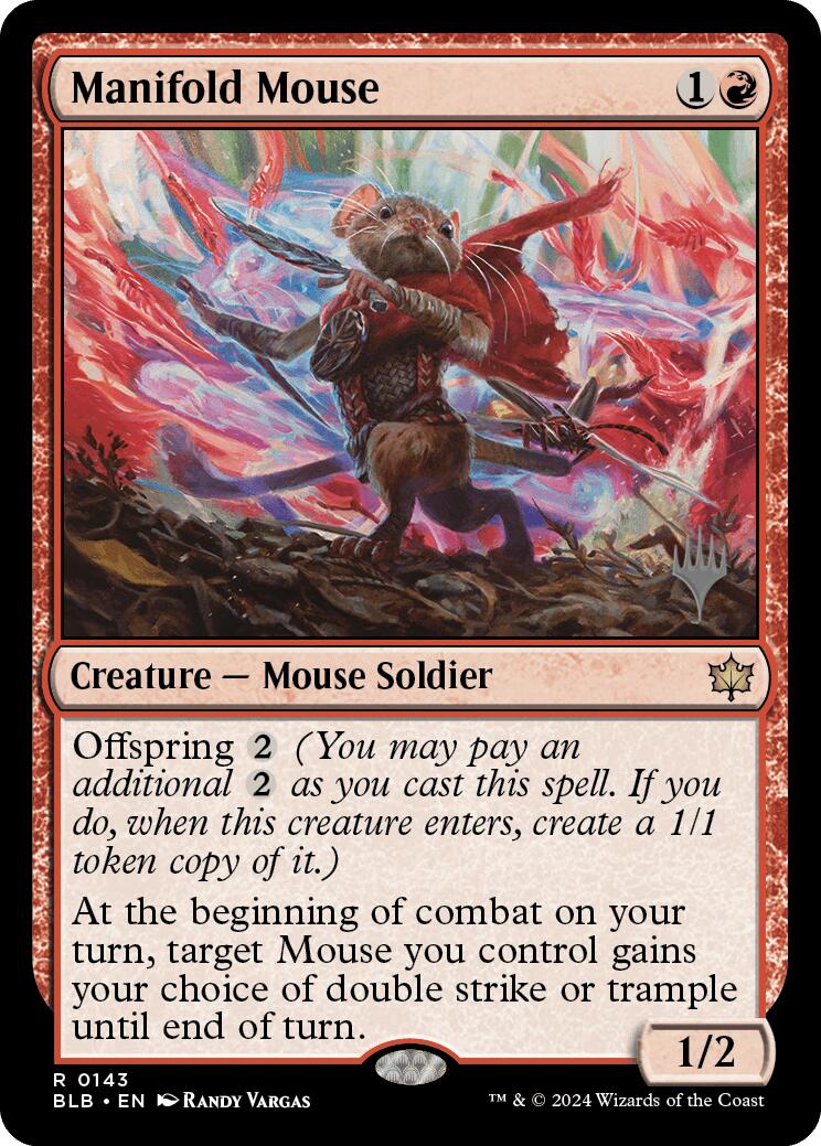 Manifold Mouse (Promo Pack) [Bloomburrow Promos] MTG Single Magic: The Gathering | Red Claw Gaming
