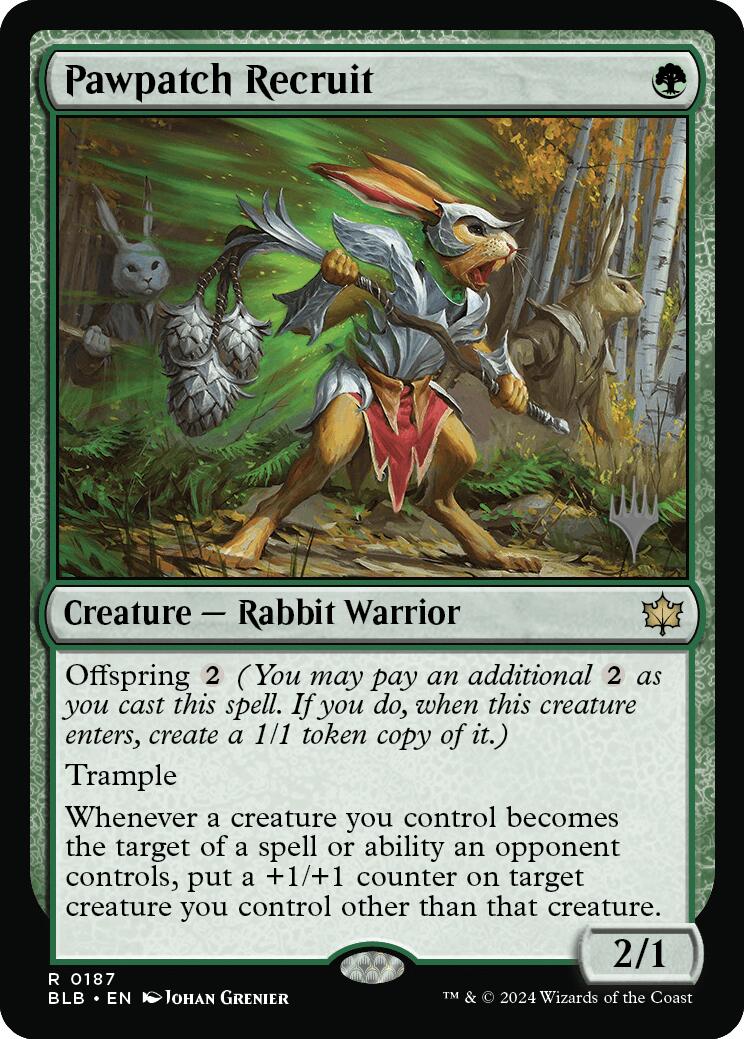 Pawpatch Recruit (Promo Pack) [Bloomburrow Promos] MTG Single Magic: The Gathering | Red Claw Gaming