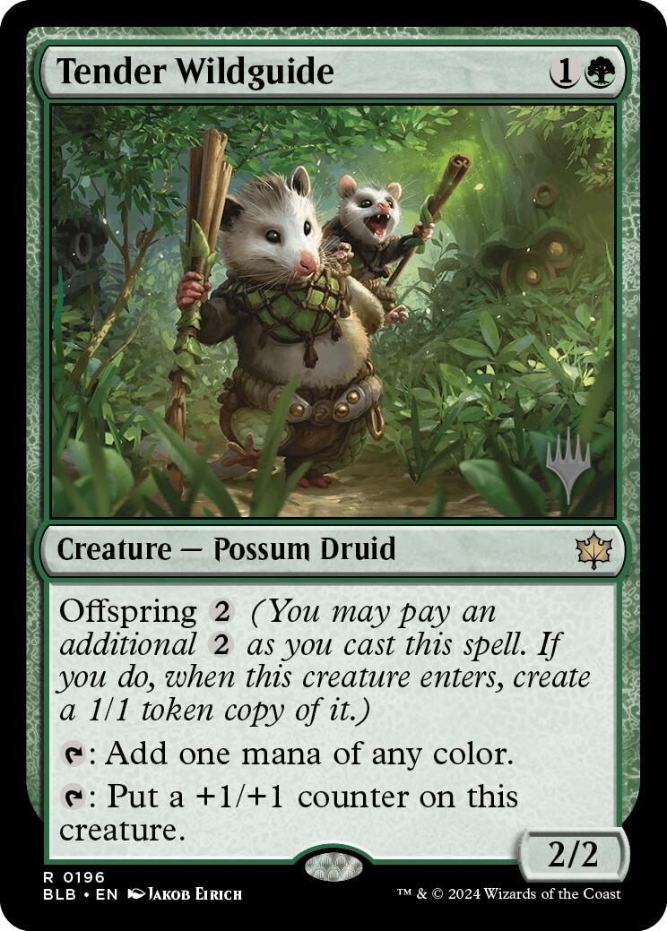 Tender Wildguide (Promo Pack) [Bloomburrow Promos] MTG Single Magic: The Gathering | Red Claw Gaming