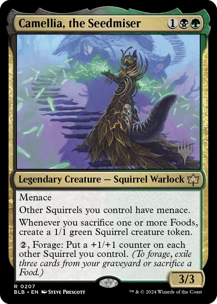 Camellia, the Seedmiser (Promo Pack) [Bloomburrow Promos] MTG Single Magic: The Gathering | Red Claw Gaming