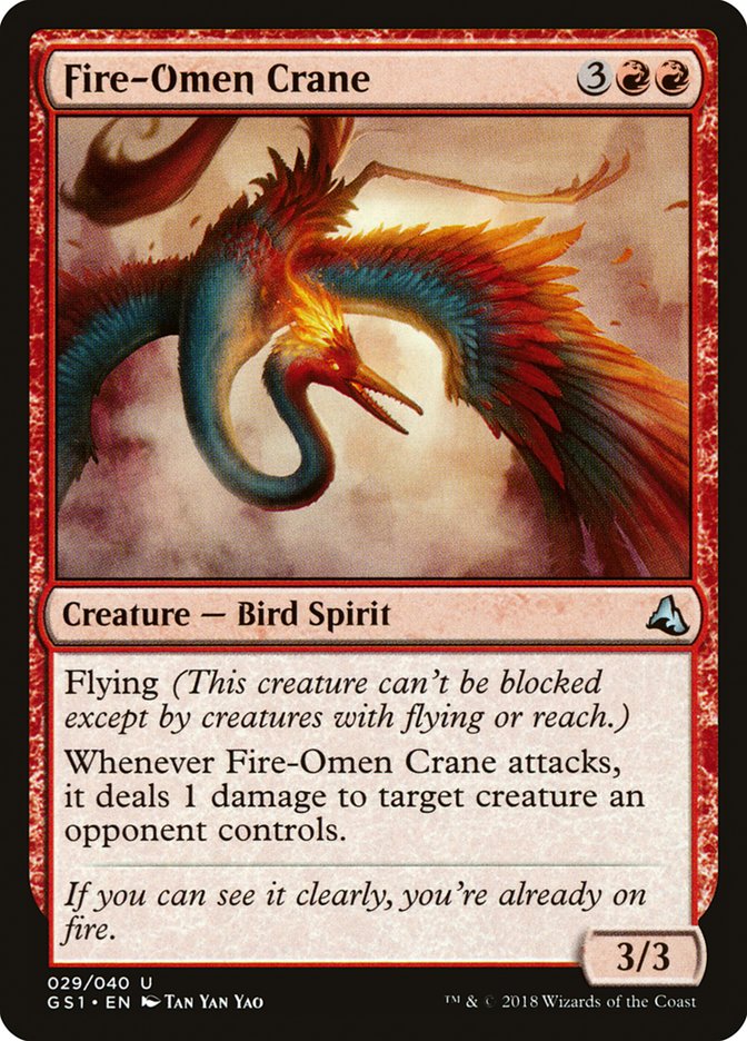Fire-Omen Crane [Global Series Jiang Yanggu & Mu Yanling] MTG Single Magic: The Gathering | Red Claw Gaming