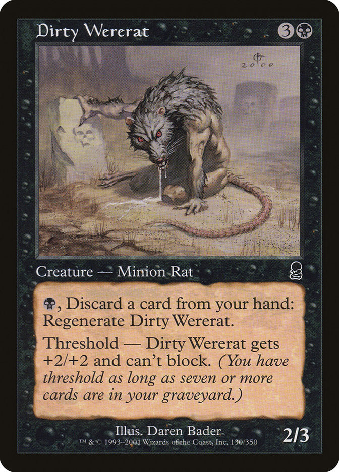 Dirty Wererat [Odyssey] MTG Single Magic: The Gathering | Red Claw Gaming