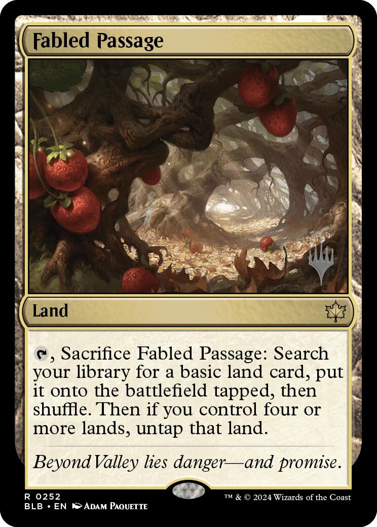 Fabled Passage (Promo Pack) [Bloomburrow Promos] MTG Single Magic: The Gathering | Red Claw Gaming