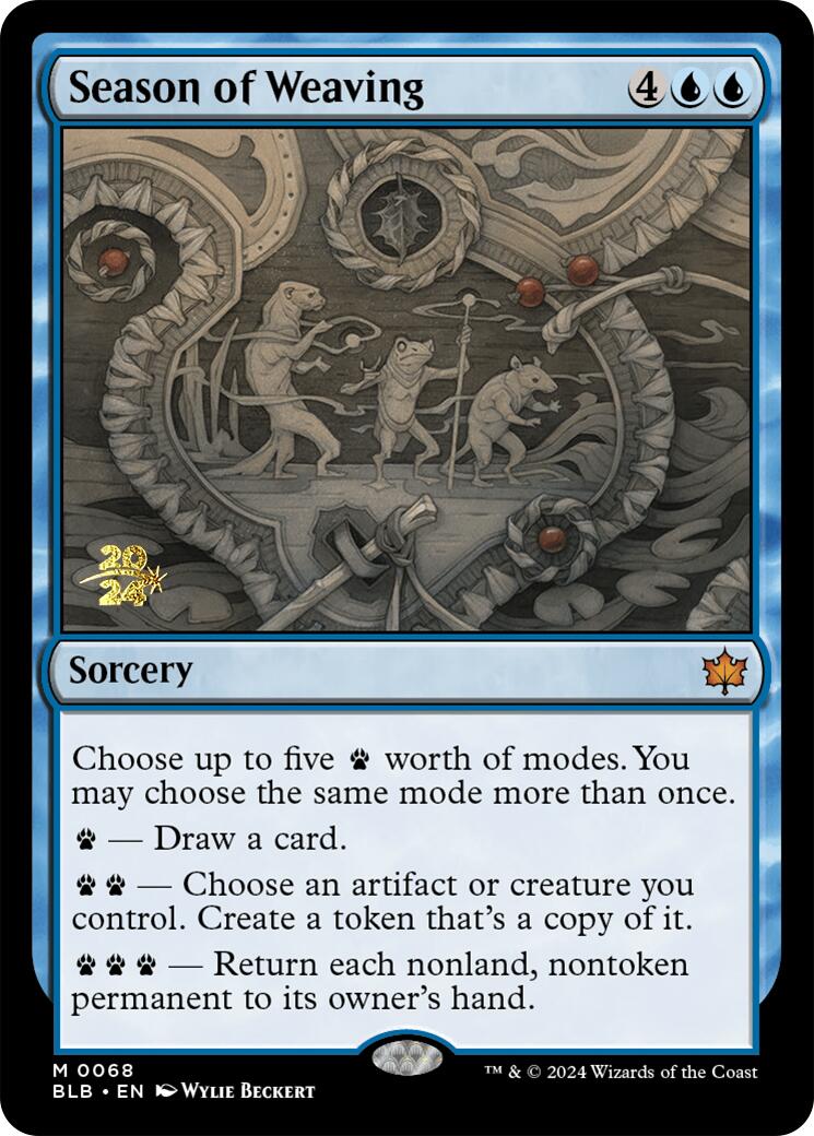 Season of Weaving [Bloomburrow Prerelease Promos] MTG Single Magic: The Gathering | Red Claw Gaming