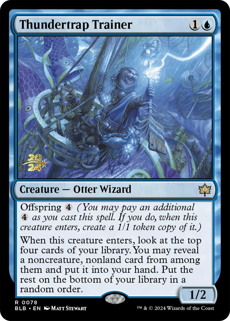 Thundertrap Trainer [Bloomburrow Prerelease Promos] MTG Single Magic: The Gathering | Red Claw Gaming