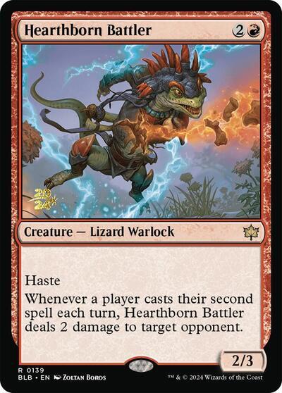 Hearthborn Battler [Bloomburrow Prerelease Promos] MTG Single Magic: The Gathering | Red Claw Gaming