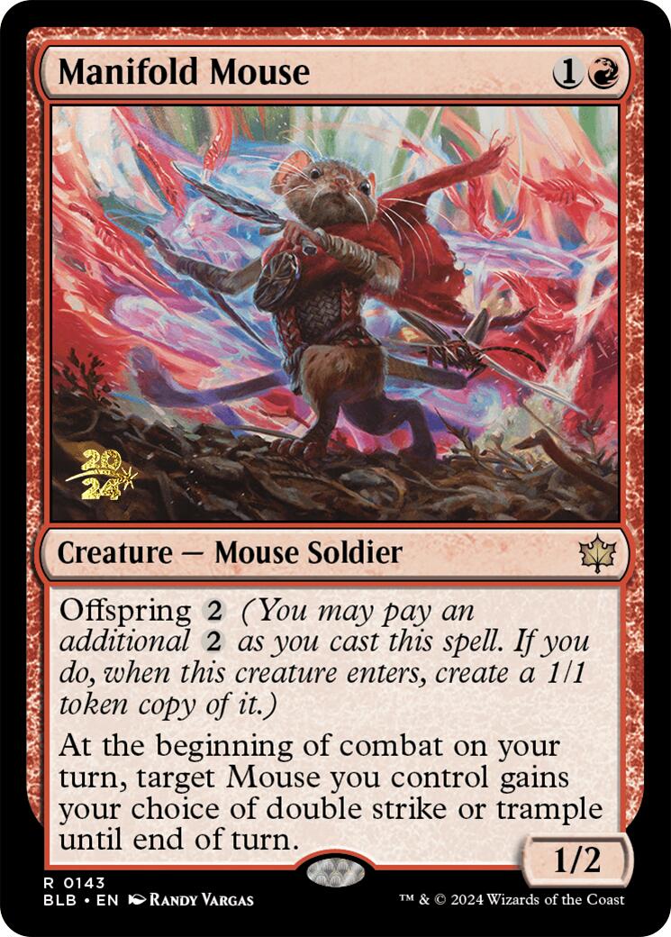 Manifold Mouse [Bloomburrow Prerelease Promos] MTG Single Magic: The Gathering | Red Claw Gaming