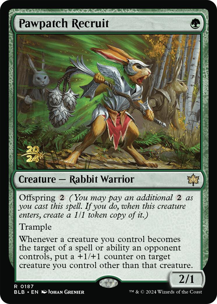 Pawpatch Recruit [Bloomburrow Prerelease Promos] MTG Single Magic: The Gathering | Red Claw Gaming