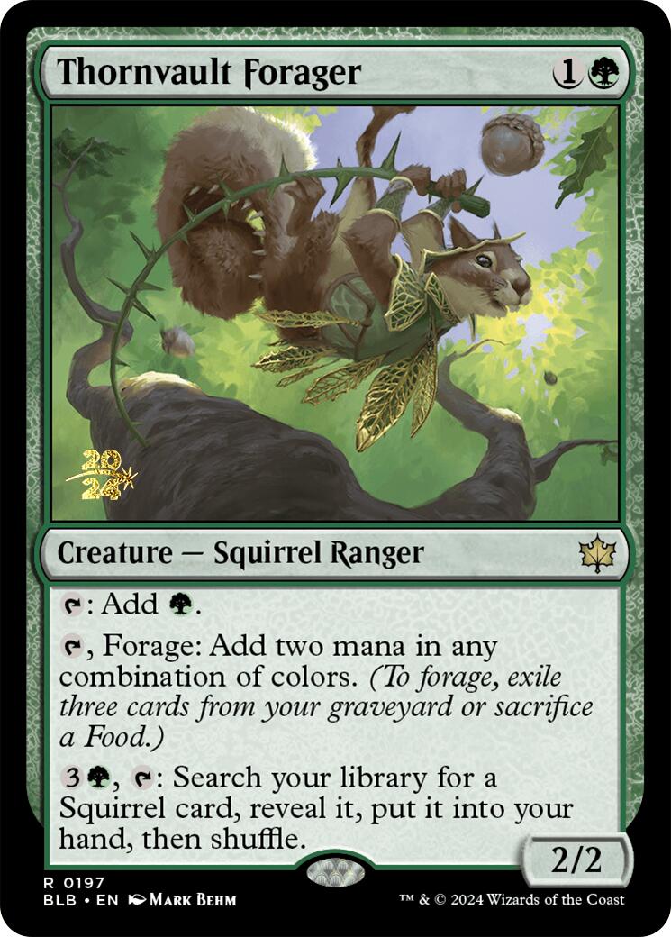 Thornvault Forager [Bloomburrow Prerelease Promos] MTG Single Magic: The Gathering | Red Claw Gaming