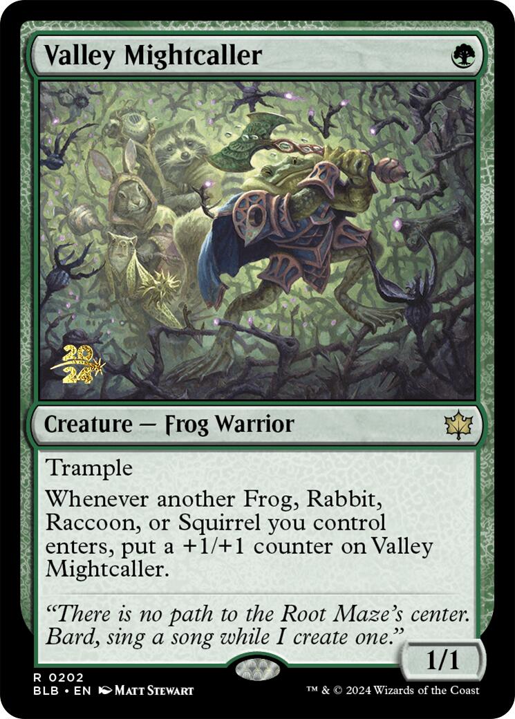 Valley Mightcaller [Bloomburrow Prerelease Promos] MTG Single Magic: The Gathering | Red Claw Gaming