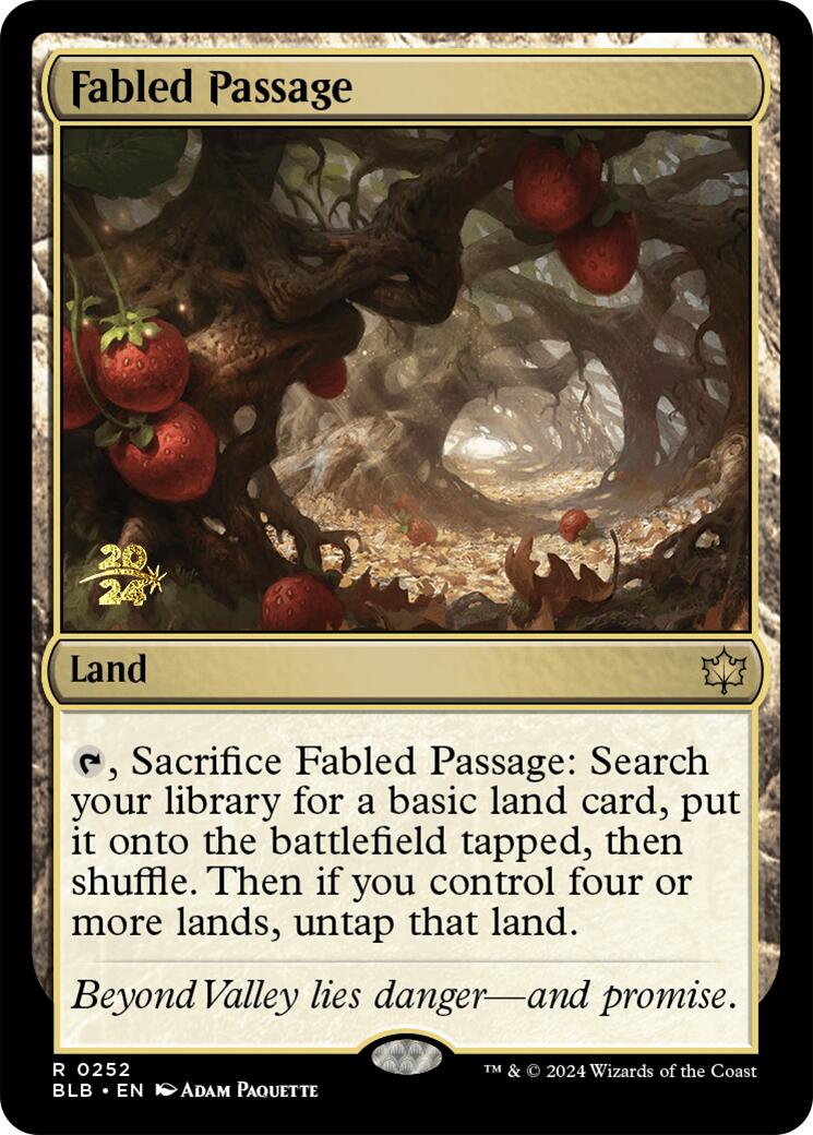 Fabled Passage [Bloomburrow Prerelease Promos] MTG Single Magic: The Gathering | Red Claw Gaming