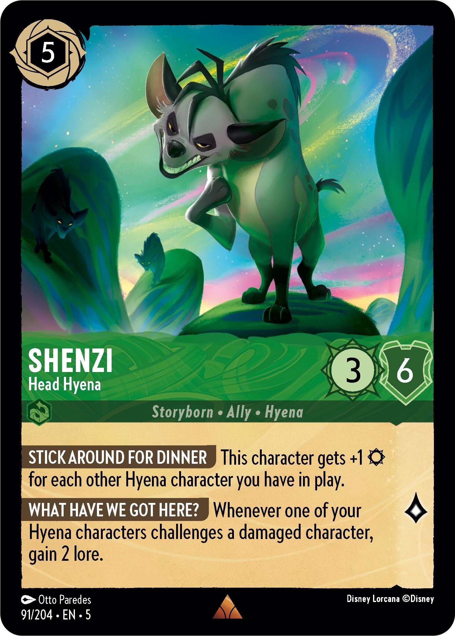 Shenzi - Head Hyena (91/204) [Shimmering Skies] Lorcana Single Disney    | Red Claw Gaming