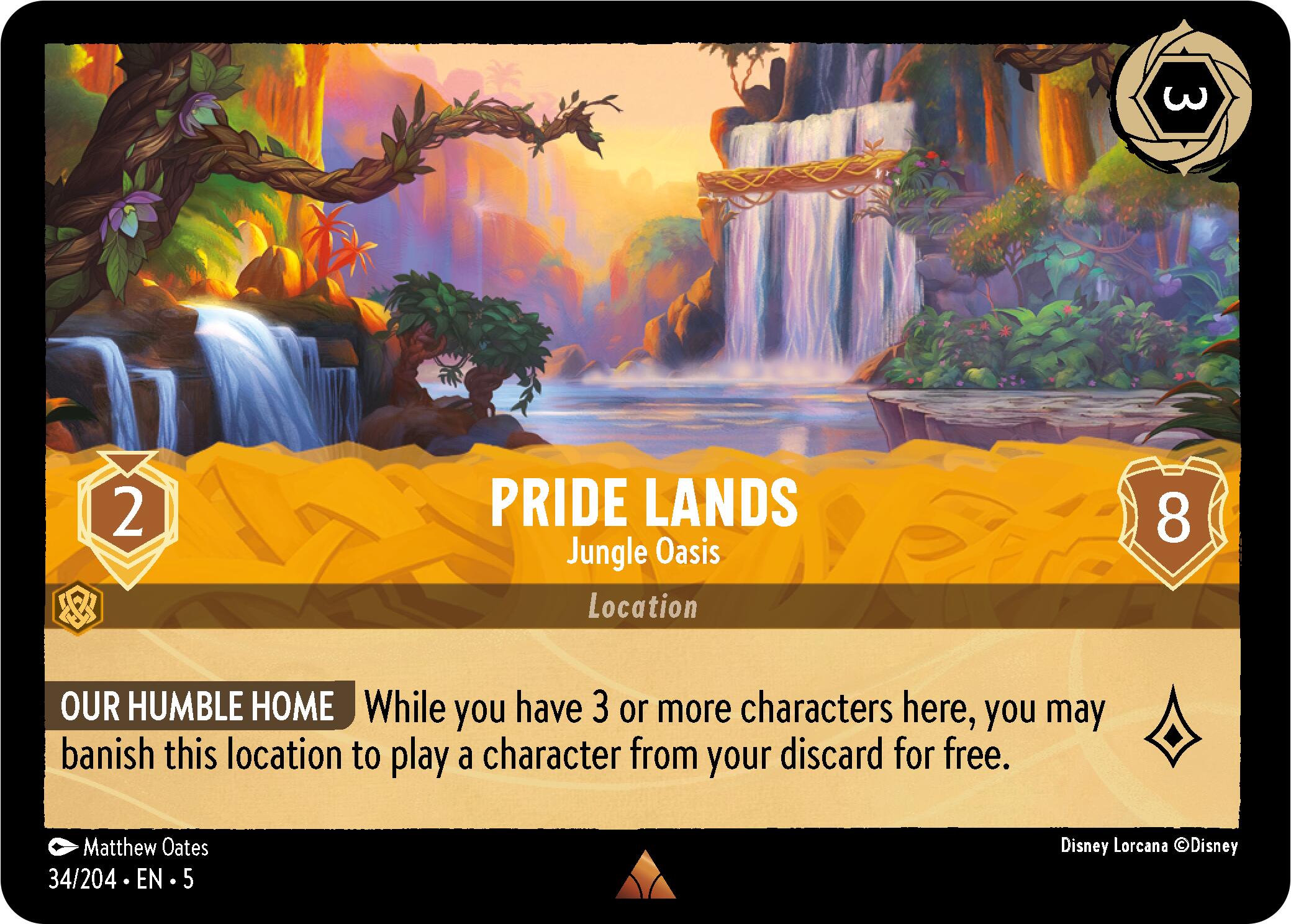 Pride Lands - Jungle Oasis (34/204) [Shimmering Skies] Lorcana Single Disney    | Red Claw Gaming