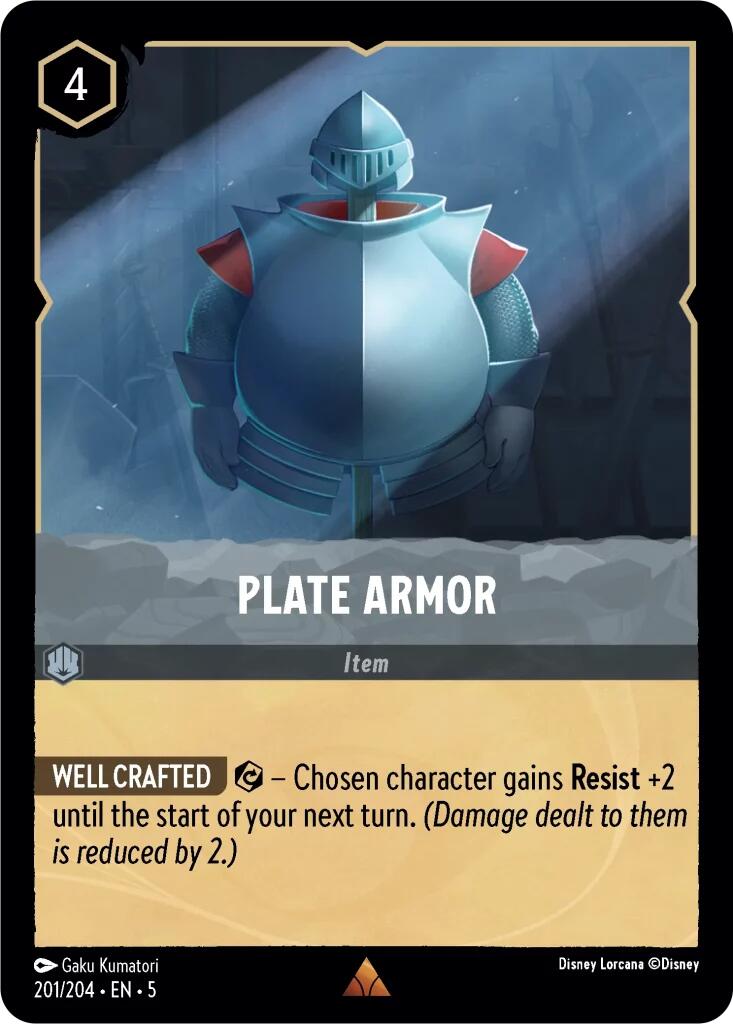 Plate Armor (201/204) [Shimmering Skies] Lorcana Single Disney    | Red Claw Gaming