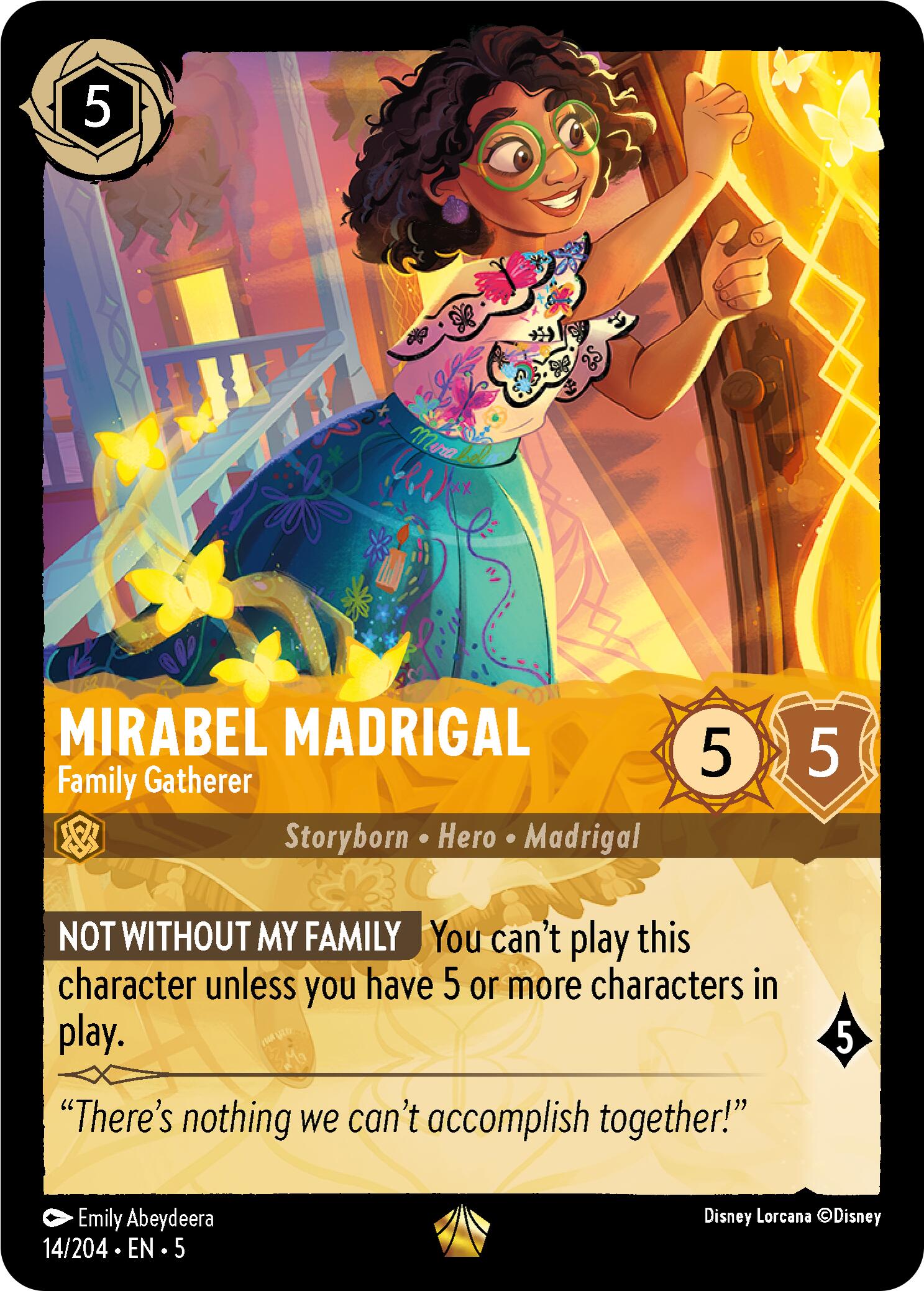 Mirabel Madrigal - Family Gatherer (14/204) [Shimmering Skies] Lorcana Single Disney    | Red Claw Gaming