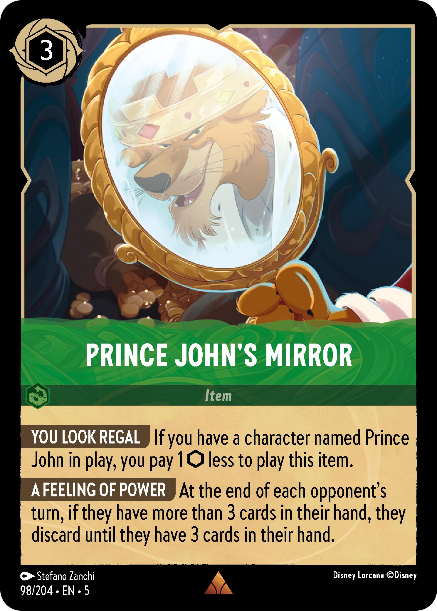 Prince John's Mirror (98/204) [Shimmering Skies] Lorcana Single Disney    | Red Claw Gaming