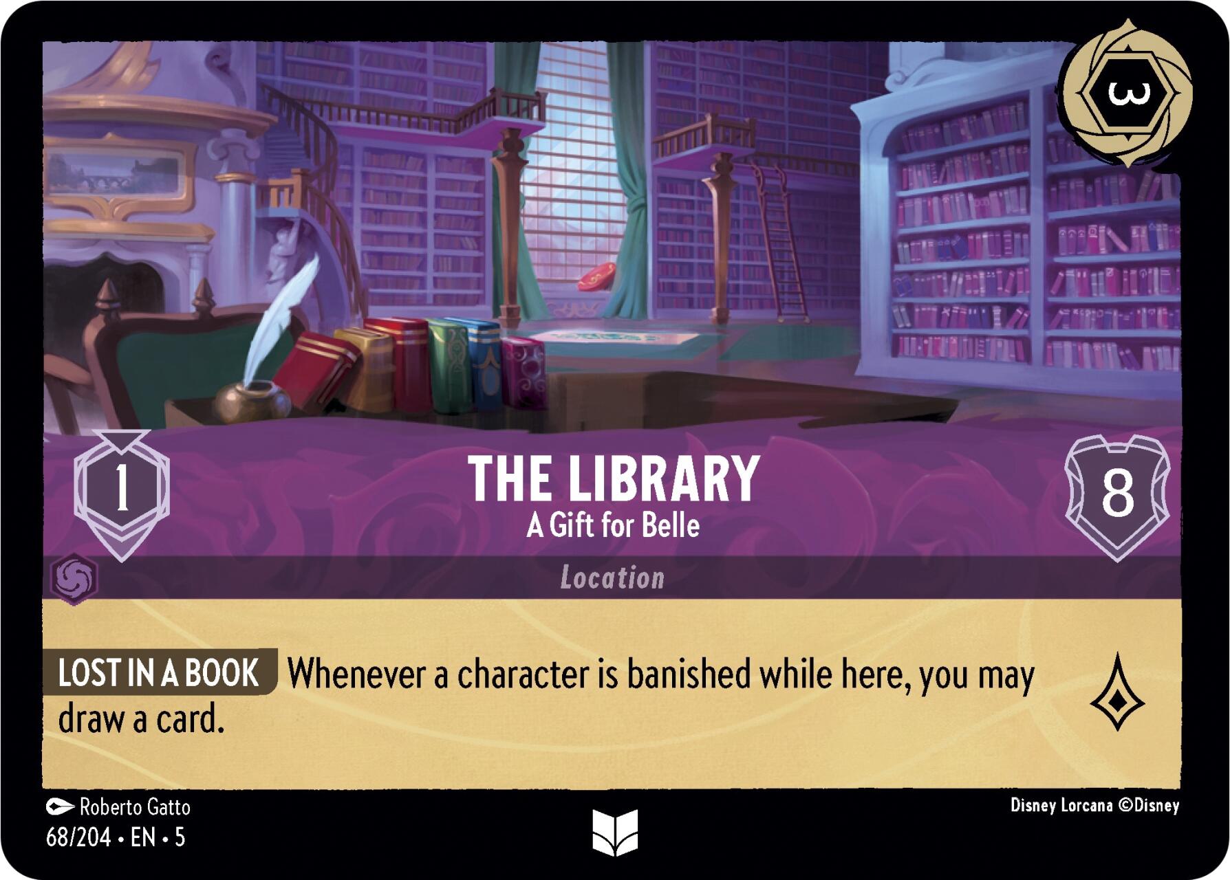 The Library - A Gift for Belle (68/204) [Shimmering Skies] Lorcana Single Disney    | Red Claw Gaming