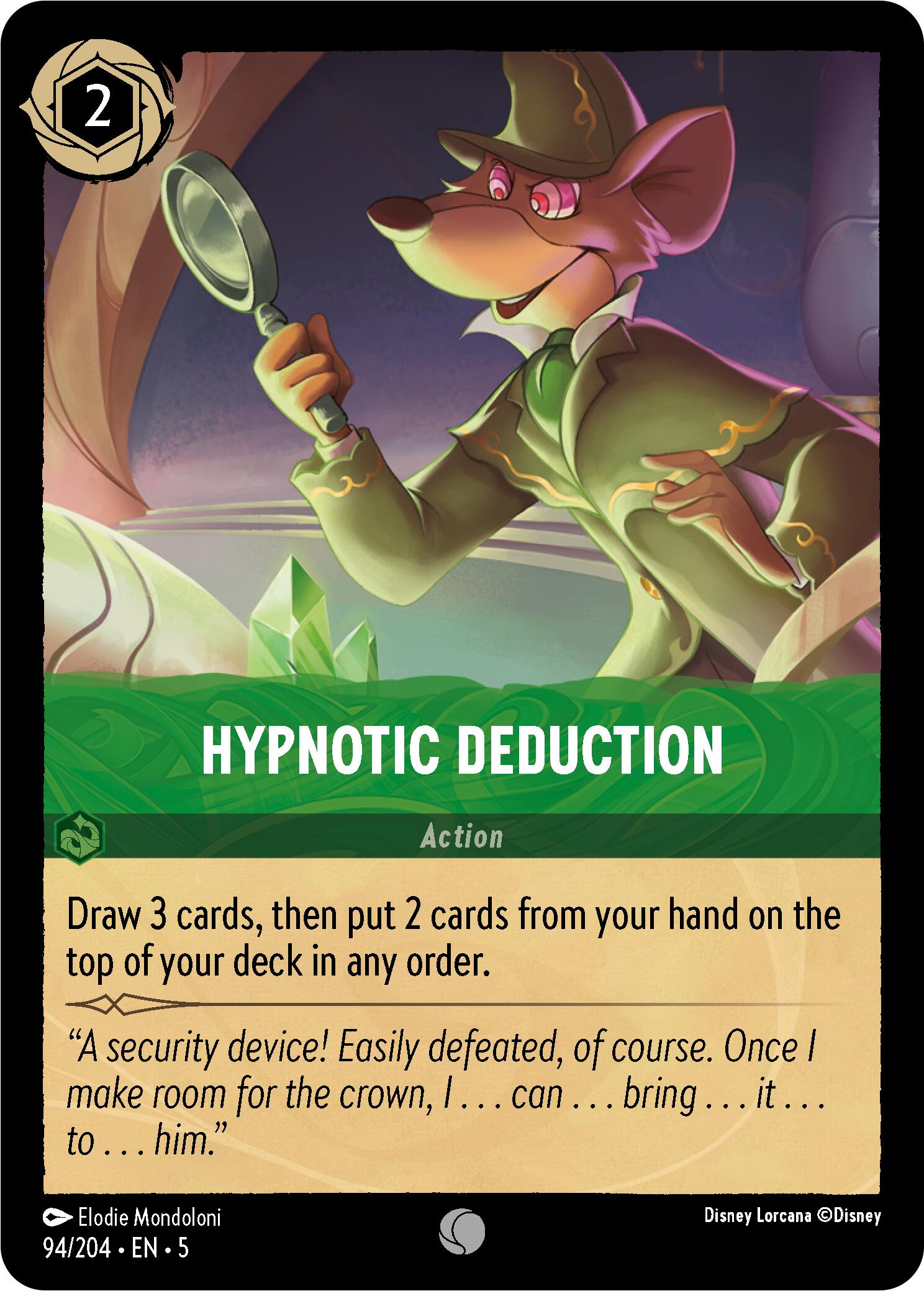 Hypnotic Deduction (94/204) [Shimmering Skies] Lorcana Single Disney    | Red Claw Gaming