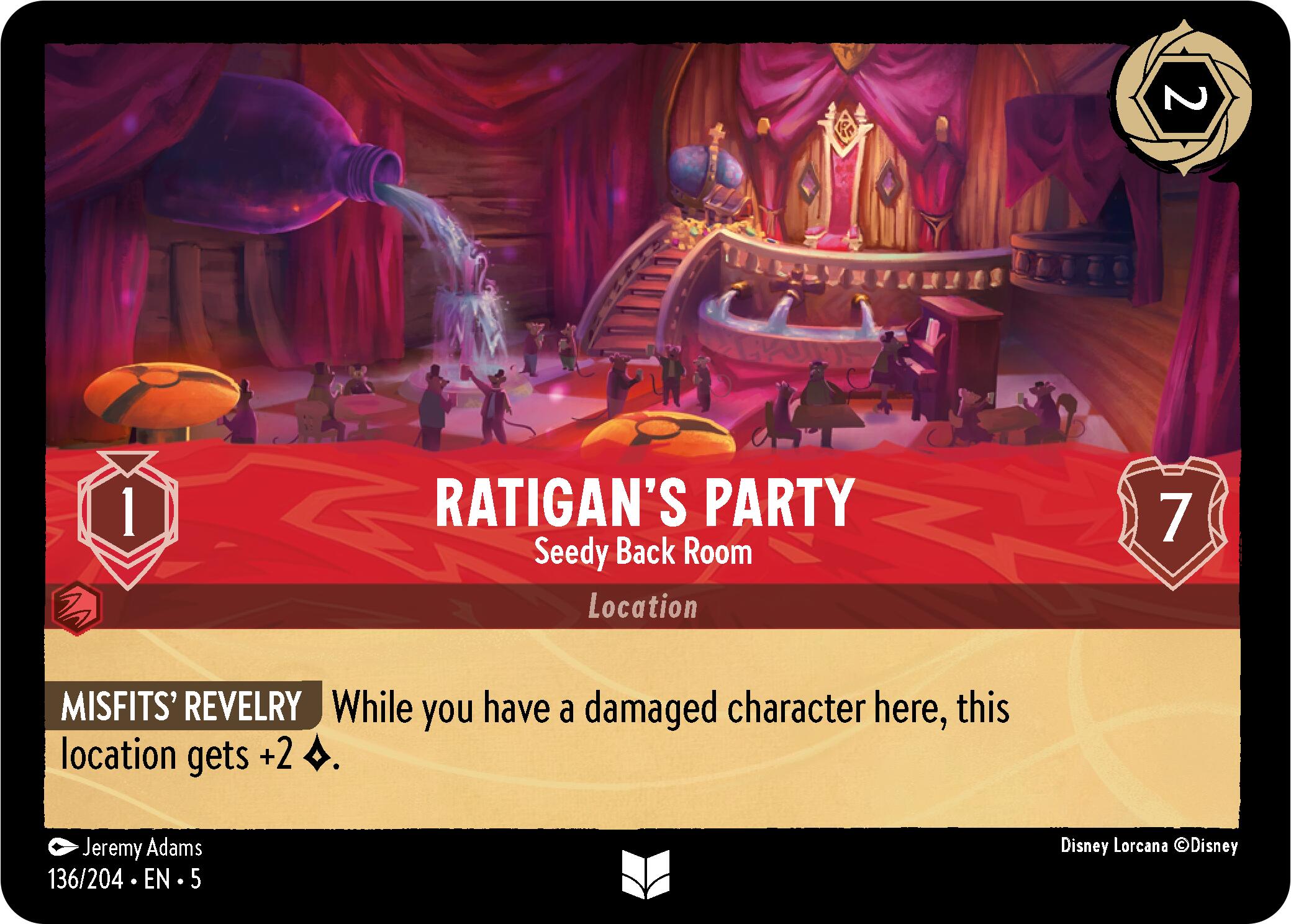 Ratigan's Party - Seedy Back Room (136/204) [Shimmering Skies] Lorcana Single Disney    | Red Claw Gaming