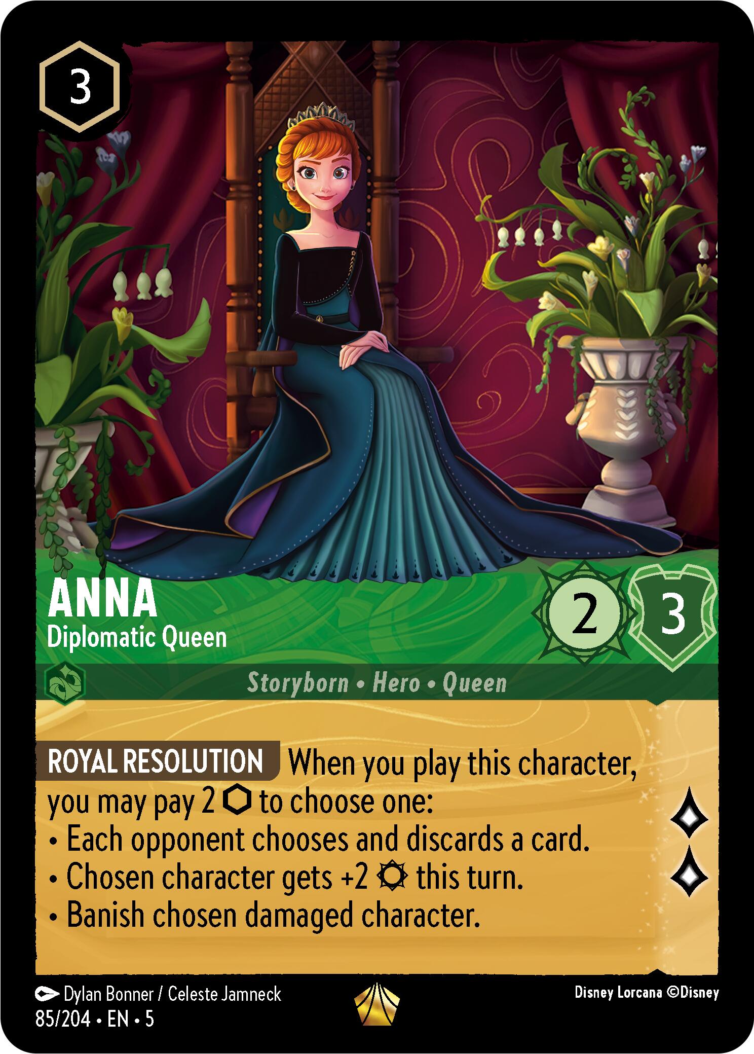 Anna - Diplomatic Queen (85/204) [Shimmering Skies] Lorcana Single Disney    | Red Claw Gaming