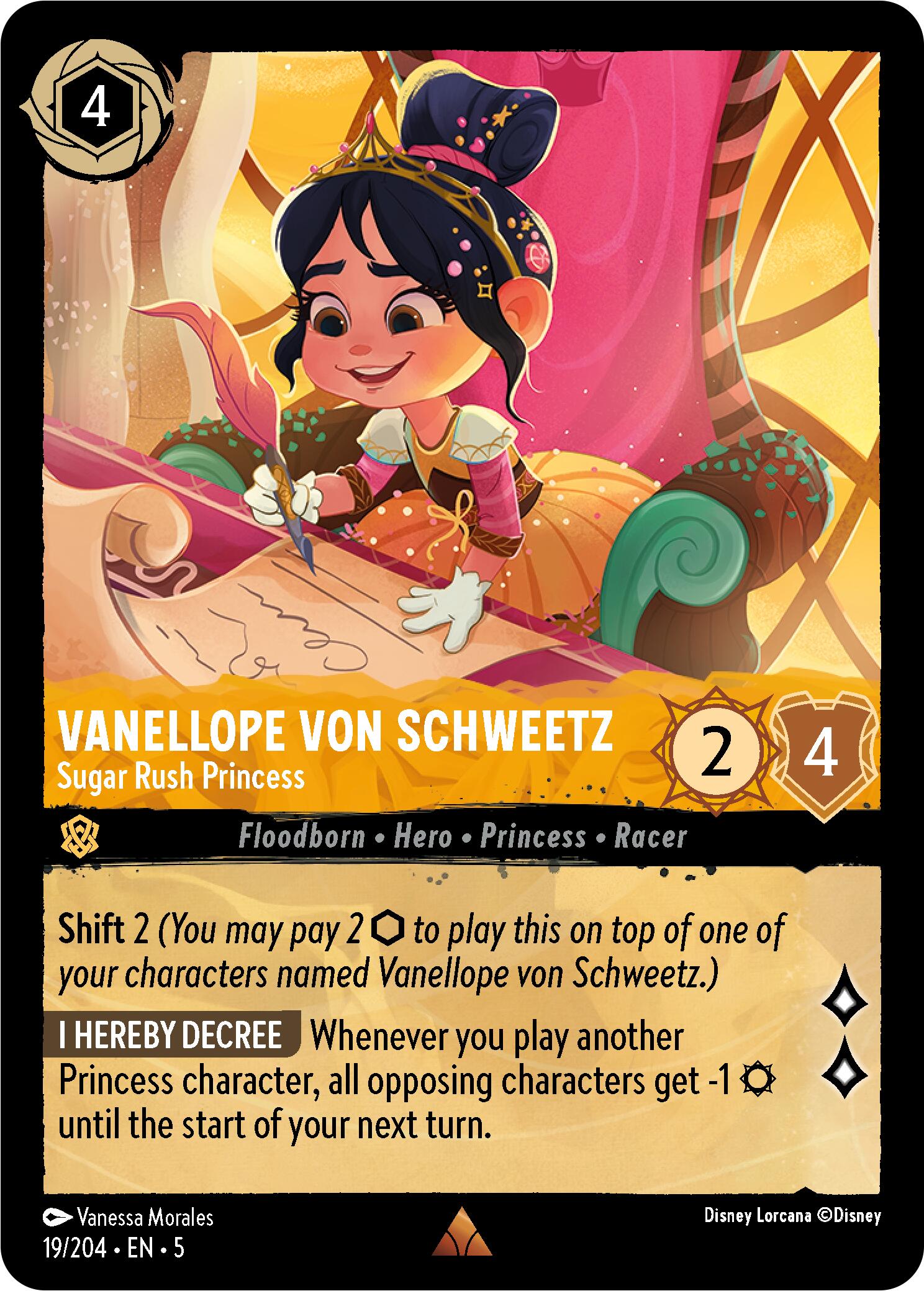 Vanellope von Schweetz - Sugar Rush Princess (19/204) [Shimmering Skies] Lorcana Single Disney    | Red Claw Gaming
