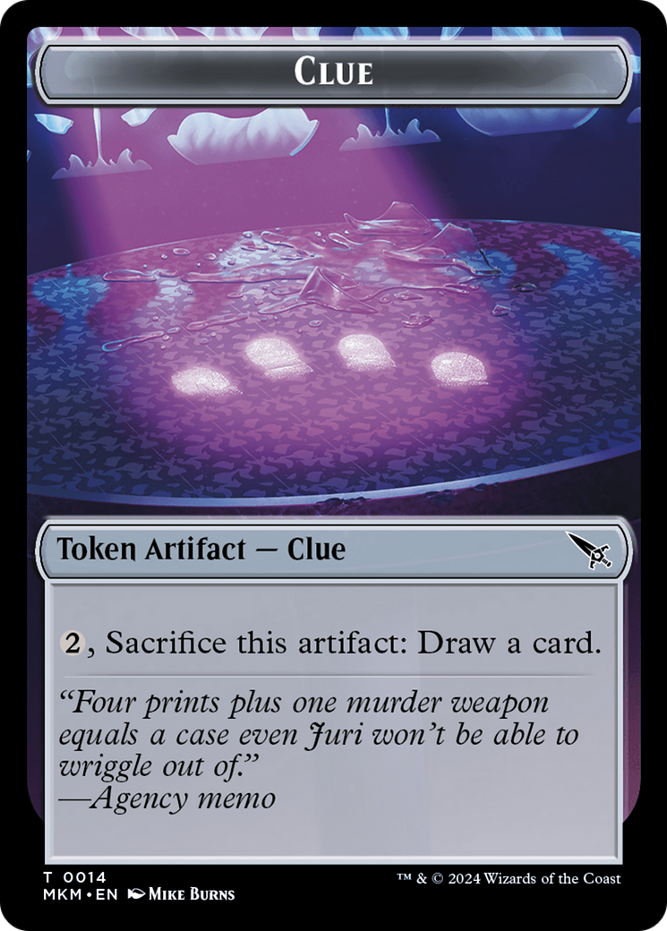 Clue (0014) // A 0041 Double-Sided Token [Murders at Karlov Manor Tokens] MTG Single Magic: The Gathering    | Red Claw Gaming