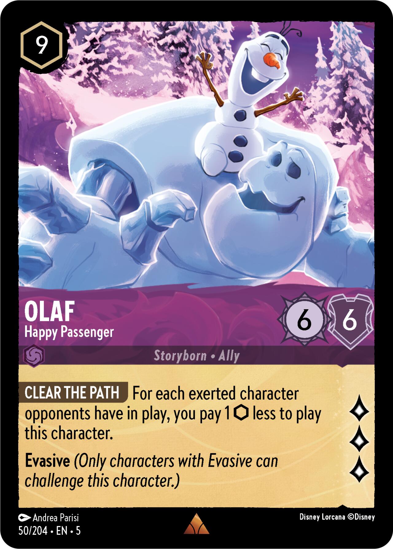 Olaf - Happy Passenger (50/204) [Shimmering Skies] Lorcana Single Disney    | Red Claw Gaming