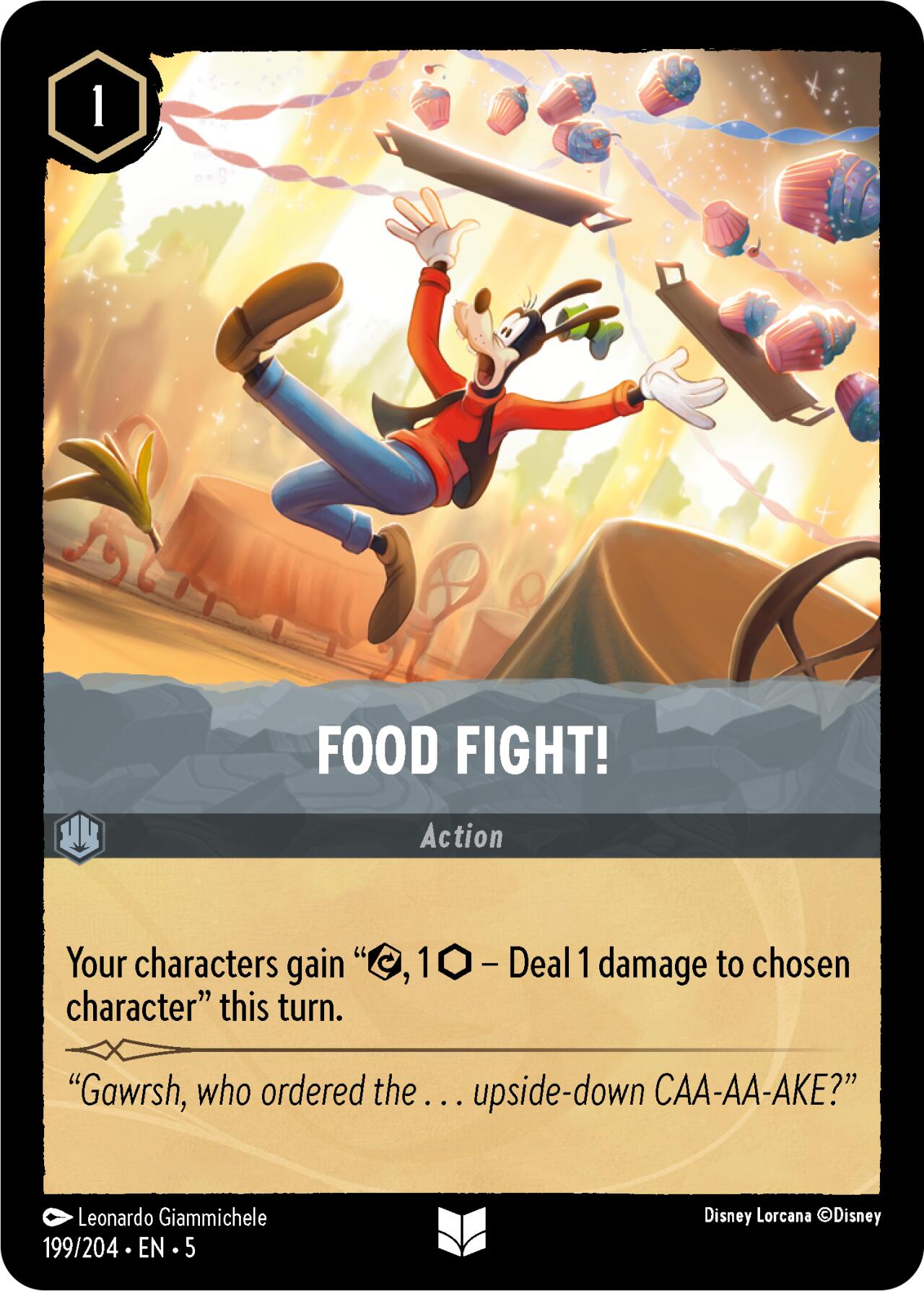 Food Fight! (199/204) [Shimmering Skies] Lorcana Single Disney    | Red Claw Gaming