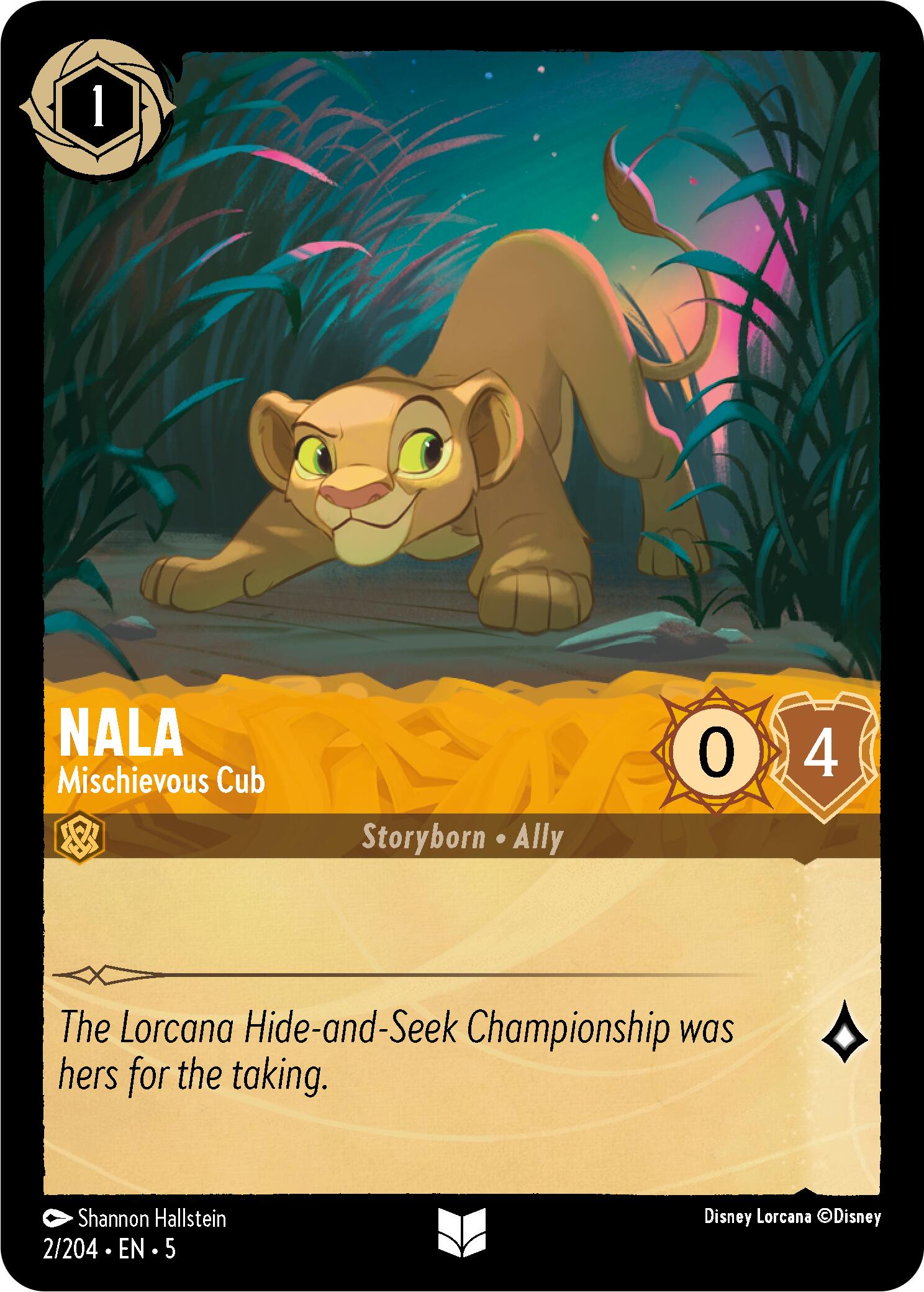 Nala - Mischievous Cub (2/204) [Shimmering Skies] Lorcana Single Disney    | Red Claw Gaming