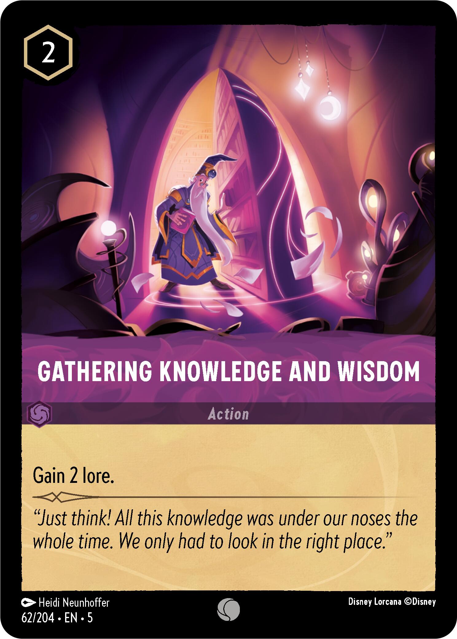 Gathering Knowledge and Wisdom (62/204) [Shimmering Skies] Lorcana Single Disney    | Red Claw Gaming