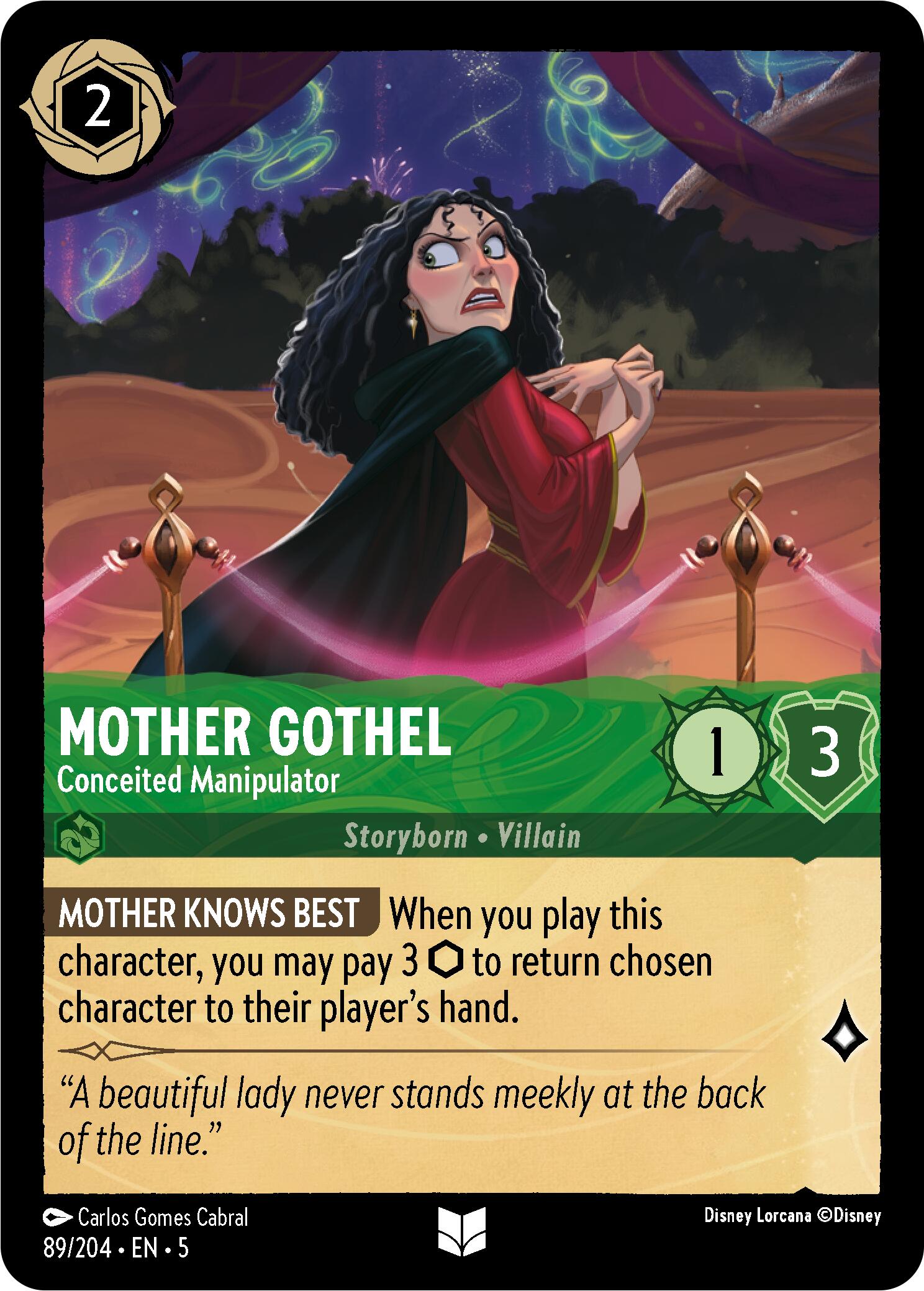 Mother Gothel - Conceited Manipulator (89/204) [Shimmering Skies] Lorcana Single Disney    | Red Claw Gaming