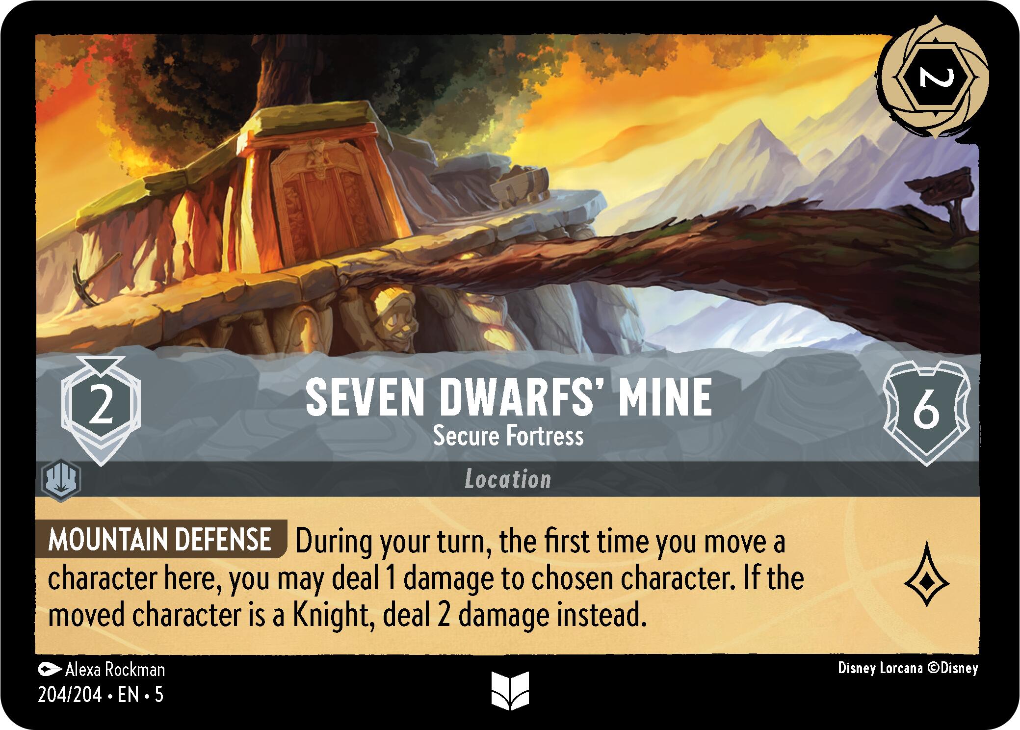 Seven Dwarfs' Mine - Secure Fortress (204/204) [Shimmering Skies] Lorcana Single Disney    | Red Claw Gaming