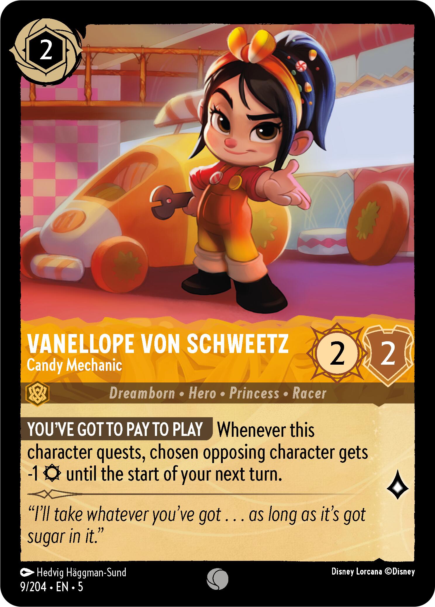 Vanellope von Schweetz - Candy Mechanic (9/204) [Shimmering Skies] Lorcana Single Disney    | Red Claw Gaming