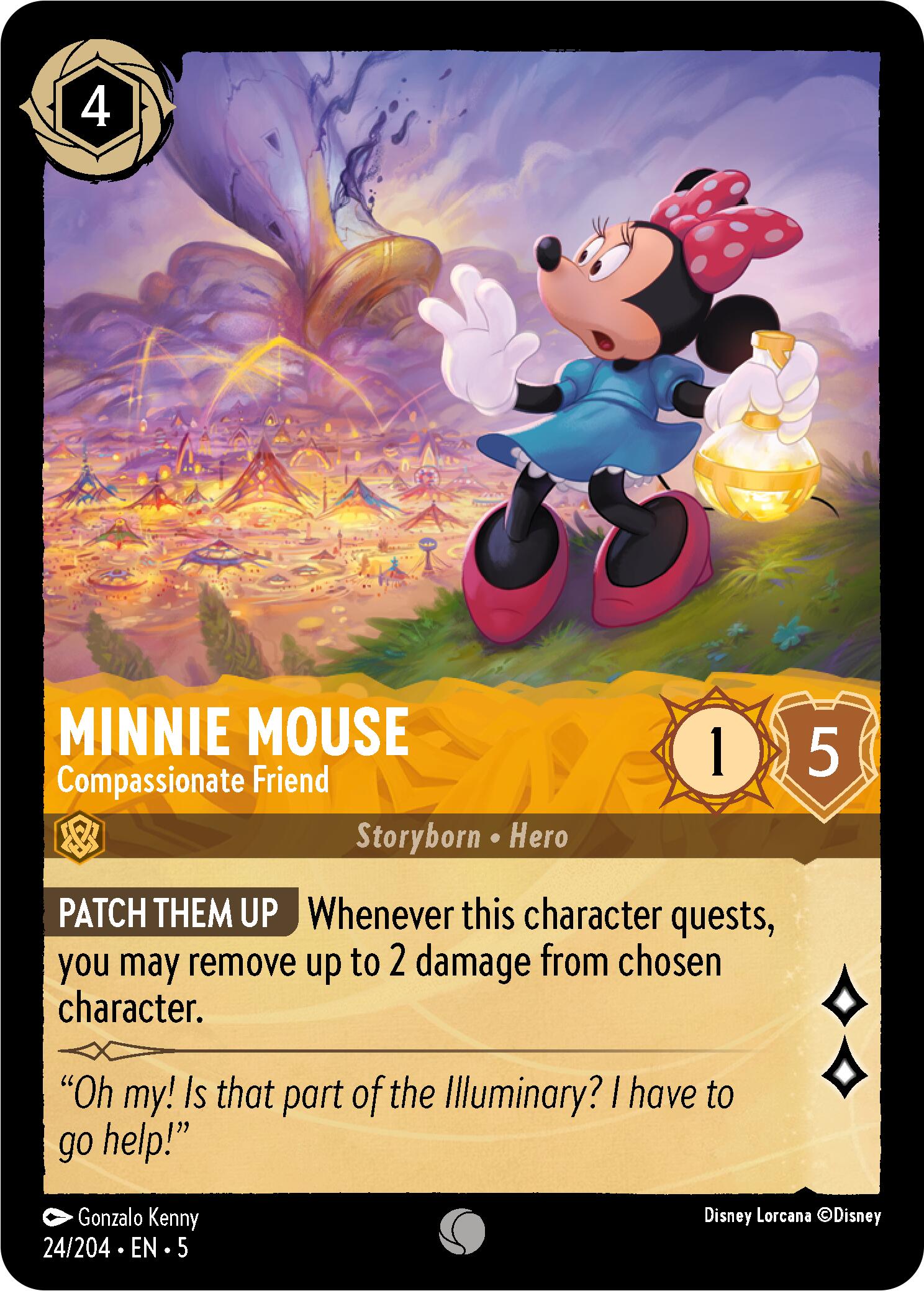 Minnie Mouse - Compassionate Friend (24/204) [Shimmering Skies] Lorcana Single Disney    | Red Claw Gaming