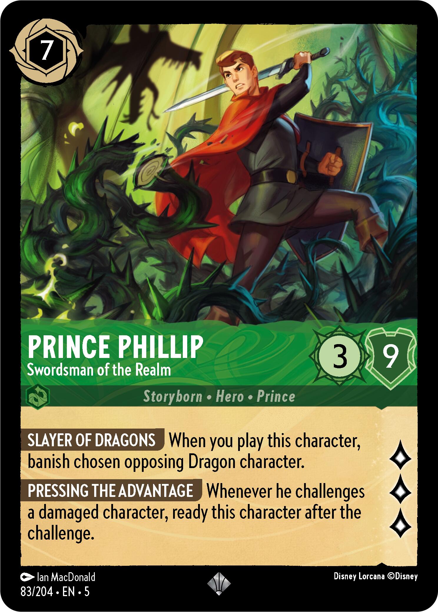 Prince Phillip - Swordsman of the Realm (83/204) [Shimmering Skies] Lorcana Single Disney    | Red Claw Gaming