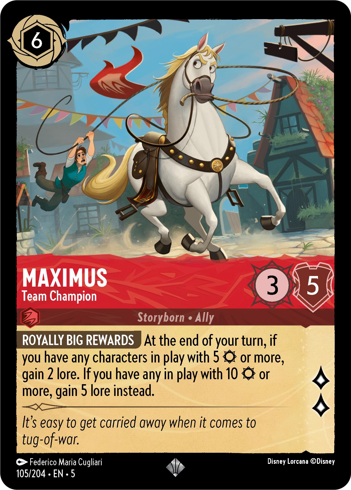 Maximus - Team Champion (105/204) [Shimmering Skies] Lorcana Single Disney    | Red Claw Gaming