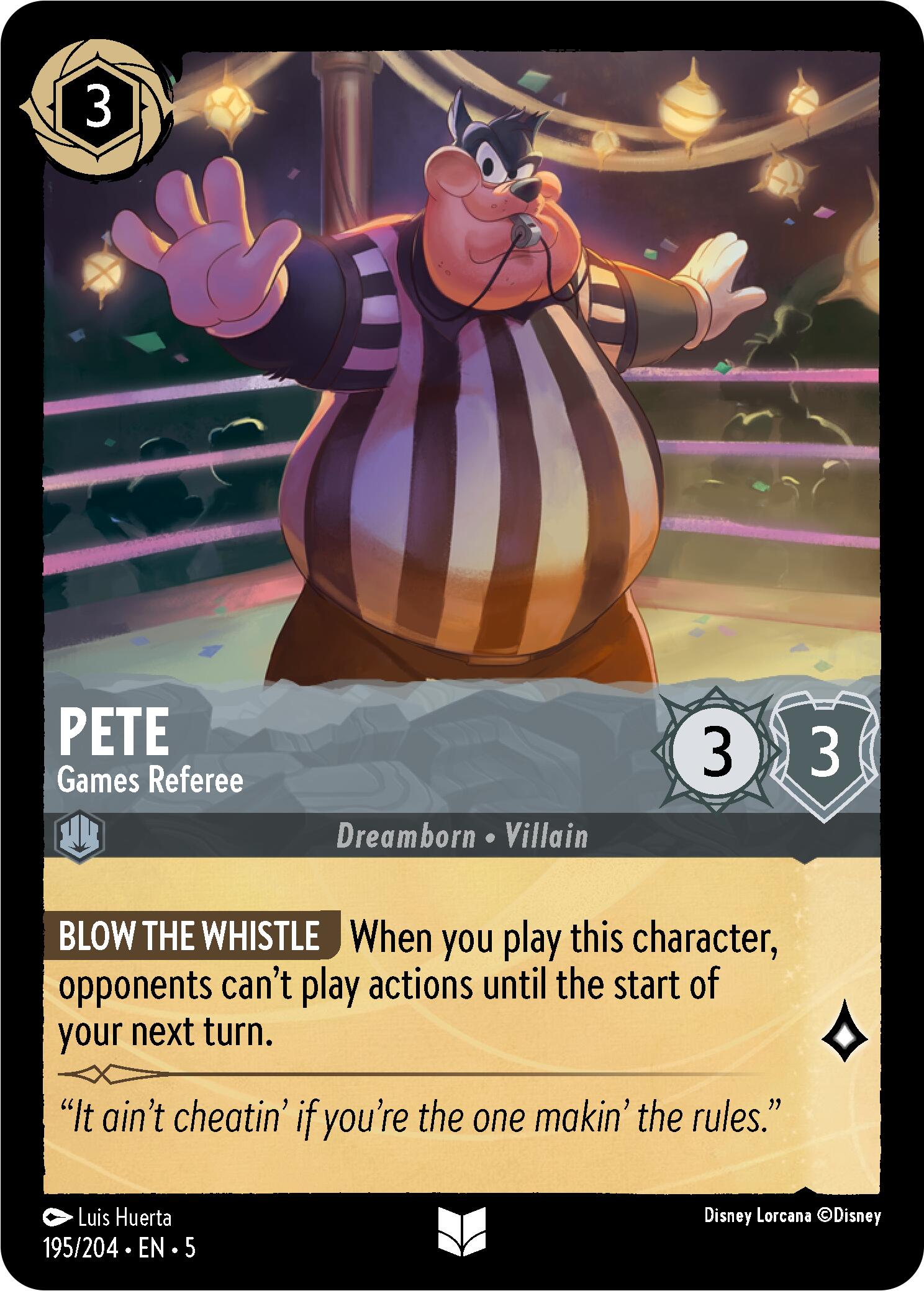Pete - Games Referee (195/204) [Shimmering Skies] Lorcana Single Disney    | Red Claw Gaming
