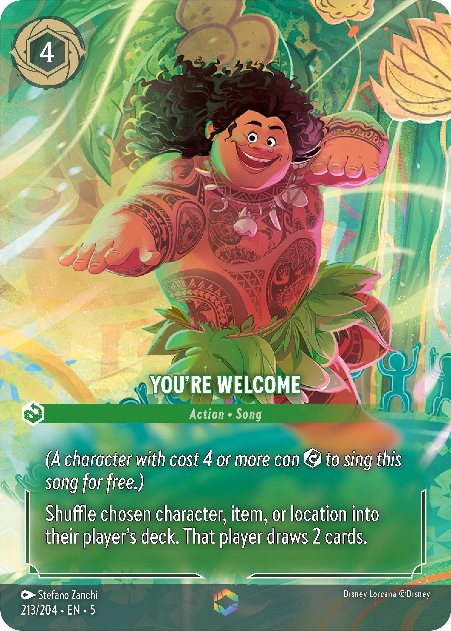 You're Welcome (Enchanted) (213/204) [Shimmering Skies] Lorcana Single Disney    | Red Claw Gaming