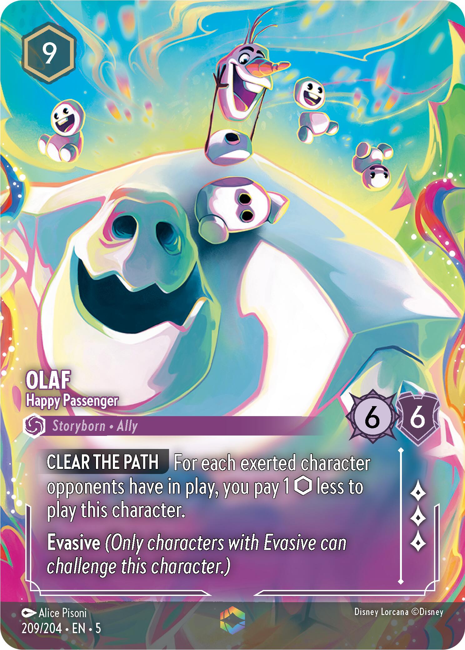 Olaf - Happy Passenger (Enchanted) (209/204) [Shimmering Skies] Lorcana Single Disney    | Red Claw Gaming