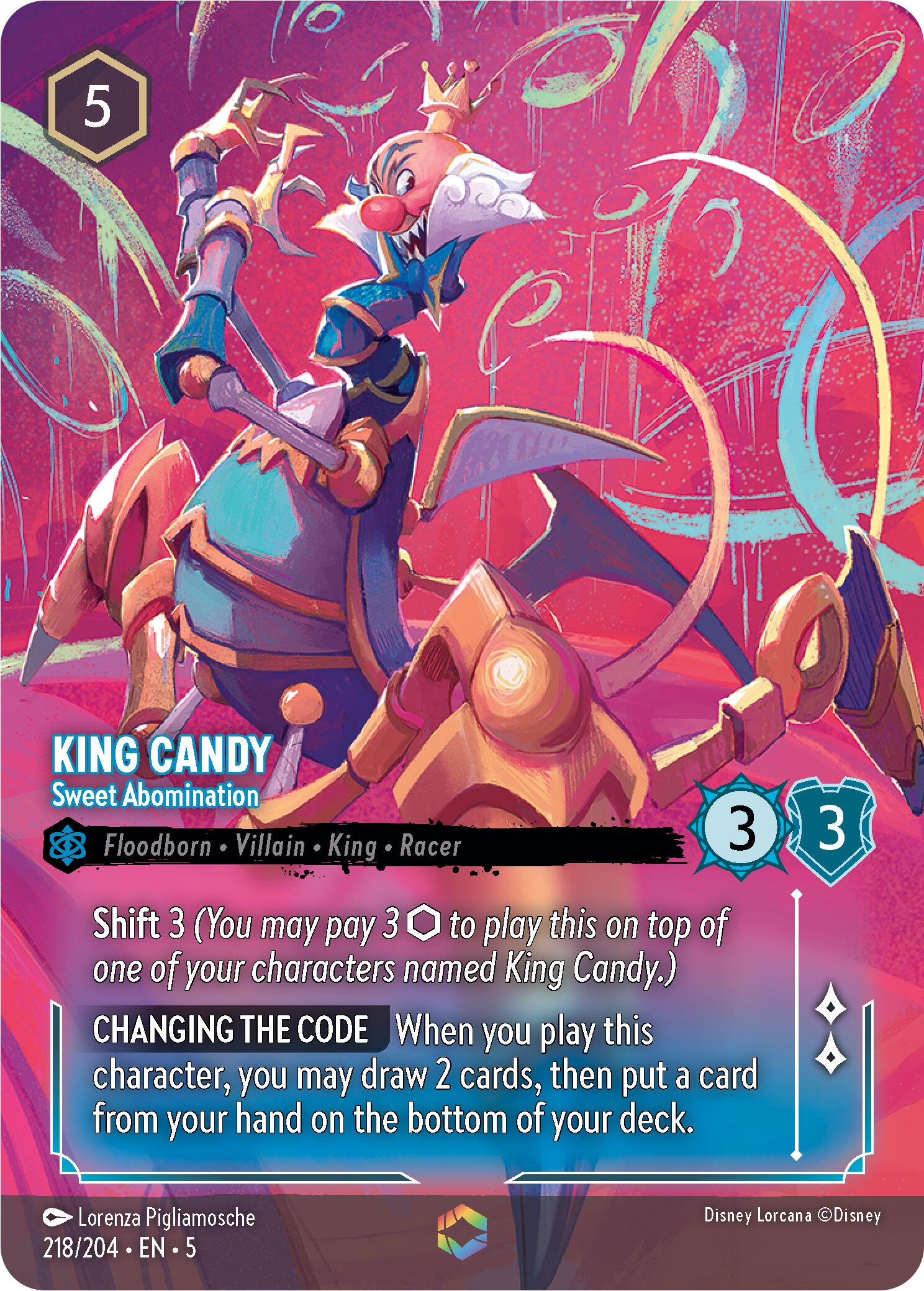 King Candy - Sweet Abomination (Enchanted) (218/204) [Shimmering Skies] Lorcana Single Disney    | Red Claw Gaming