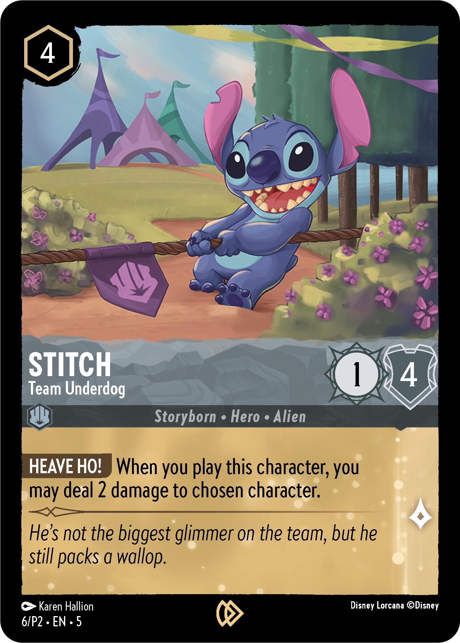 Stitch - Team Underdog (6) [Promo Cards] Lorcana Single Disney | Red Claw Gaming