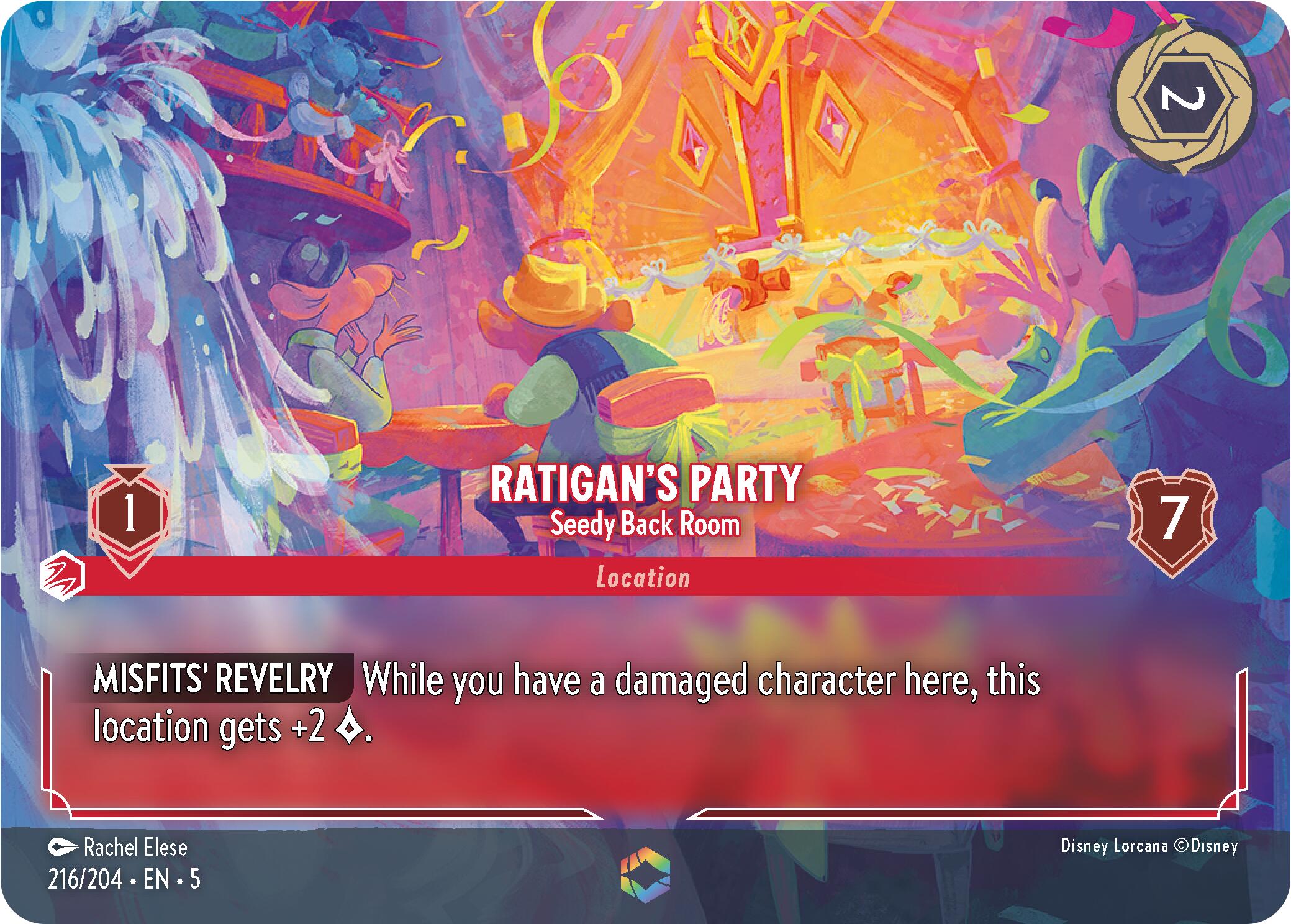 Ratigan's Party - Seedy Back Room (Enchanted) (216/204) [Shimmering Skies] Lorcana Single Disney    | Red Claw Gaming