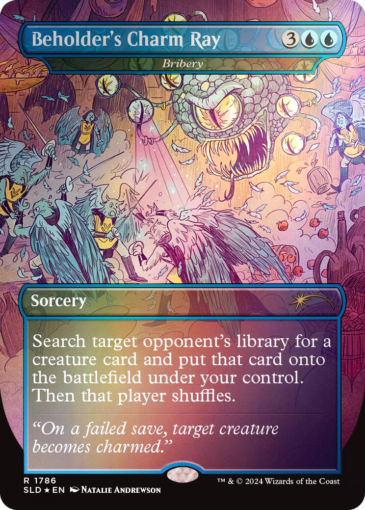 Beholder's Charm Ray - Bribery (Rainbow Foil) [Secret Lair Drop Series] MTG Single Magic: The Gathering | Red Claw Gaming