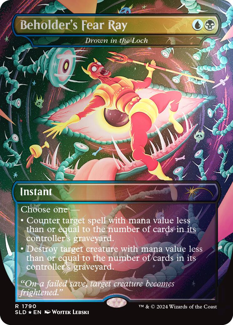 Beholder's Fear Ray - Drown in the Loch (Rainbow Foil) [Secret Lair Drop Series] MTG Single Magic: The Gathering | Red Claw Gaming