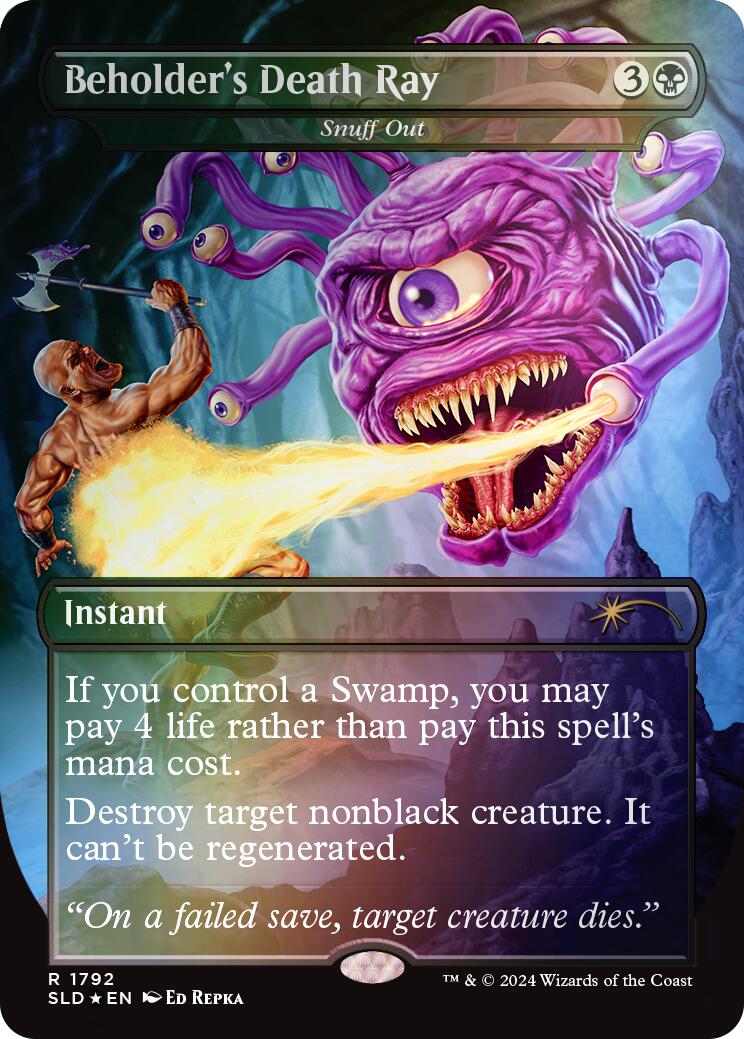 Beholder's Death Ray - Snuff Out (Rainbow Foil) [Secret Lair Drop Series] MTG Single Magic: The Gathering | Red Claw Gaming