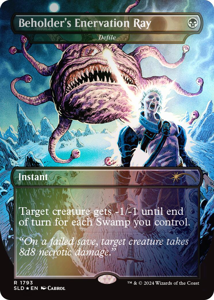 Beholder's Enervation Ray - Defile (Rainbow Foil) [Secret Lair Drop Series] MTG Single Magic: The Gathering | Red Claw Gaming