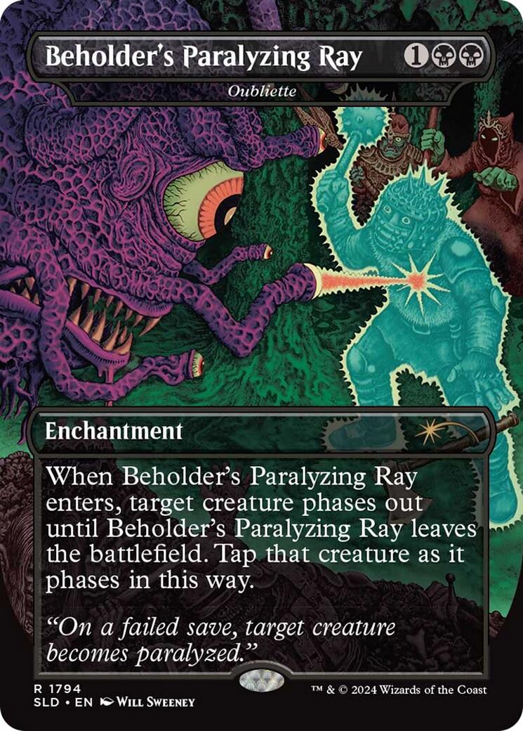 Beholder's Paralyzing Ray - Oubliette [Secret Lair Drop Series] MTG Single Magic: The Gathering | Red Claw Gaming
